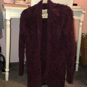 Hollister fuzzy cardigan